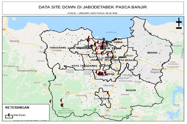 Begini Insfrastruktur dan Layanan Telekomunikasi Pasca-Banjir Jabodetabek
