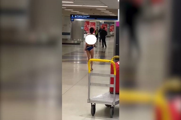 Bikin Heboh, Perempuan Telanjang Ini Berkeliaran di Bandara Miami