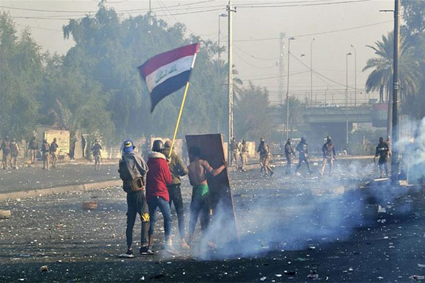 Aksi Pasukan Keamanan Irak Tewaskan Tiga Demonstran di Baghdad
