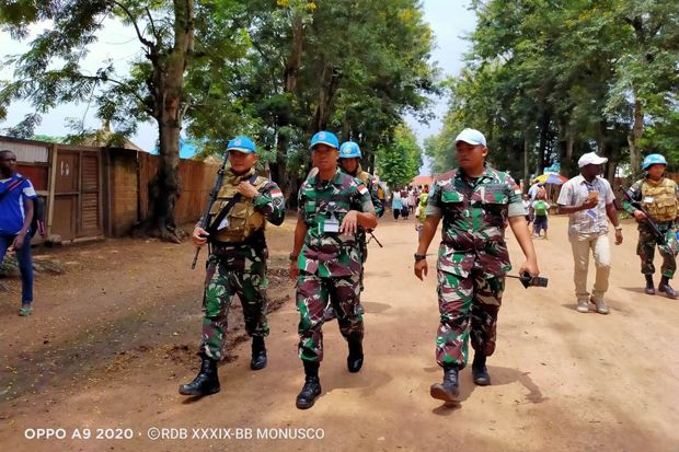 Satgas Indo RDB MONUSCO Selamatkan Staf dan Aset UN yang Diserang Warga