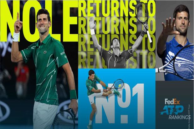 Djokovic Kejar Rekor Federer Terlama No.1 Rangking Dunia ATP
