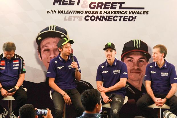 Valentino Rossi dan Vinales Sapa Penggemar di Indonesia