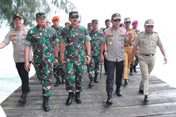 Panglima TNI dan Kapolri Tinjau Lokasi Observasi WNI di Pulau Sebaru
