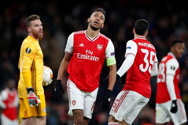 Perasaan Aubameyang Hancur Arsenal Tersingkir dari Liga Europa