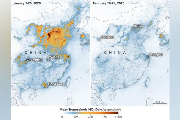 Polusi Udara di China Turun Drastis Akibat Virus Corona
