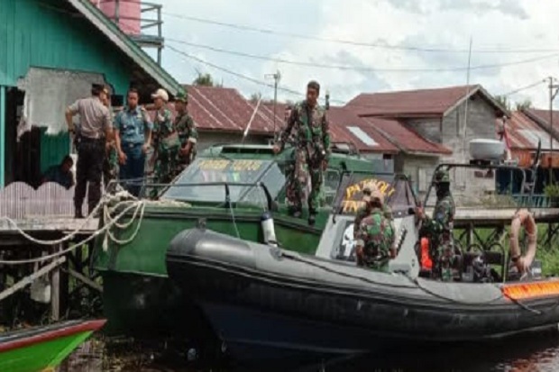 Speedboat yang Bawa Dandim Kuala Kapuas dan Paspamres Angkut 18 Orang