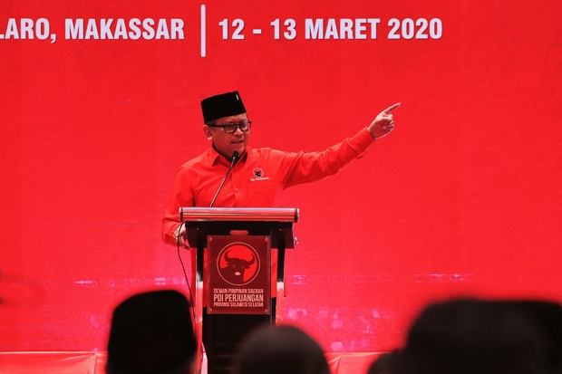 Buka Rakerda PDIP Sulsel, Hasto Ingatkan Pesan Bung Karno dan Megawati