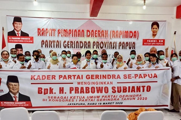 Gerindra Papua Kembali Dorong Prabowo Subianto Jadi Ketum Gerindra dan Capres 2024