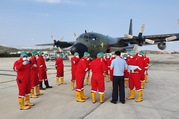 Panglima TNI Kerahkan Hercules ke Shanghai Angkut Logistik Kesehatan COVID-19