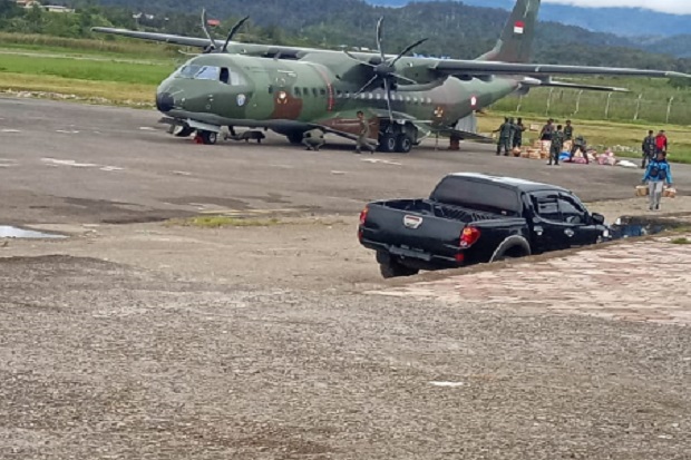 OPM Tembaki Pesawat TNI AU di Bandara Oksibil Papua