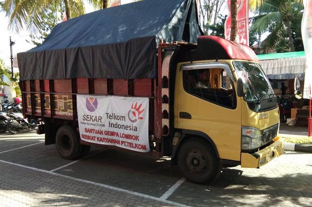 Sekar Telkom Kirim Bantuan ke Korban Gempa Lombok