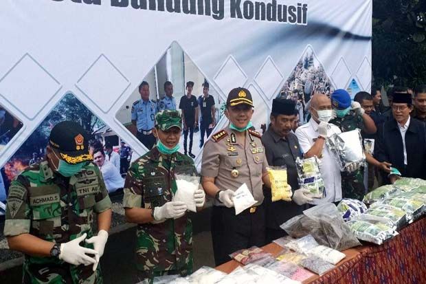 Polrestabes Bandung Musnahkan Narkoba Senilai Rp30 Miliar