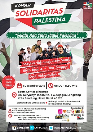 Galang Solidaritas, KNRP Jabar Gelar Konser Amal untuk Palestina