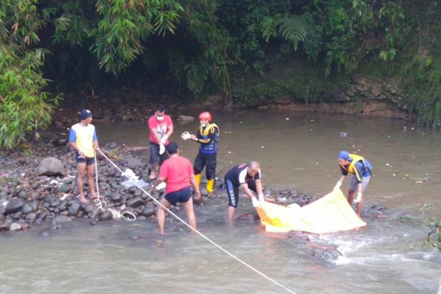 Mayat Perempuan Ditemukan di Sungai Cileueur Ciamis