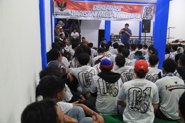 Bobotoh Barisan Muda Milenial Deklarasi Dukung Jokowi-Maruf Amin
