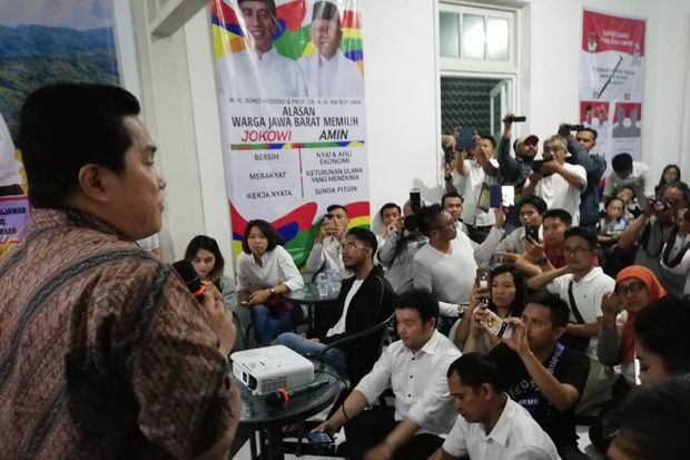 Bertemu Generasi Milenial di Bandung, Erick Thohir Ajak Lawan Hoaks