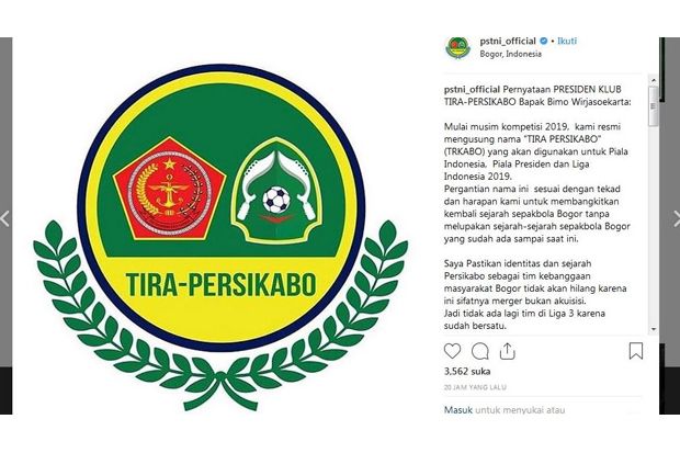 Tira Persikabo Siap Bangkitkan Sepak Bola Bogor