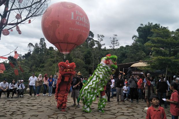 Imlek, Atraksi Barongsai Hibur Pengunjung Objek Wisata di Lembang