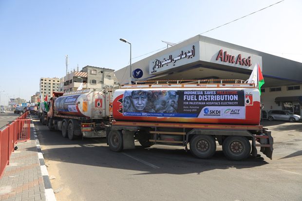 ACT Suplai 100 Ribu Liter Bahan Bakar ke 8 RS di Gaza