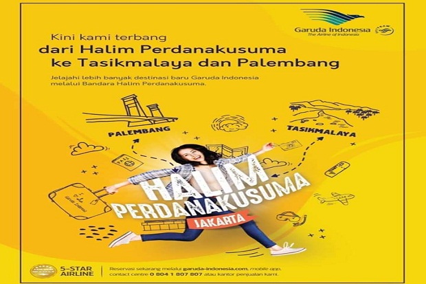 Garuda Resmi Layani Penerbangan PP Tasikmalaya-Jakarta