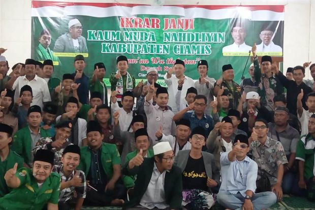 Kaum Muda Nahdliyin Ciamis Berikrar Menangkan Jokowi-Amin