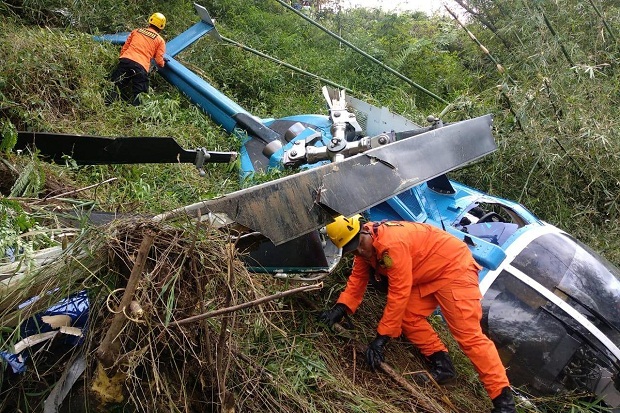Helikopter Milik PT ATS Jatuh di Tasikmalaya, 4 Orang Selamat