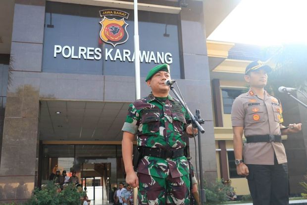 1.100 Personel Gabungan Jaga Objek Vital di Karawang