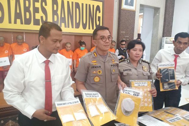 Sepekan, Satres Narkoba Polrestabes Bandung  Ringkus 36 Tersangka Kasus Narkoba
