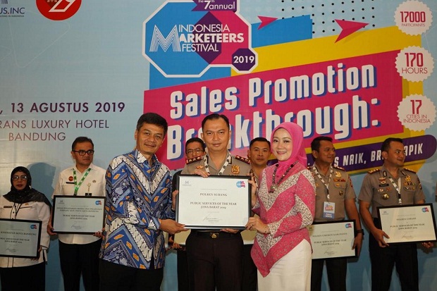 Beri Pelayanan Terbaik, Polres Subang Diganjar Award oleh MarkPlus Inc