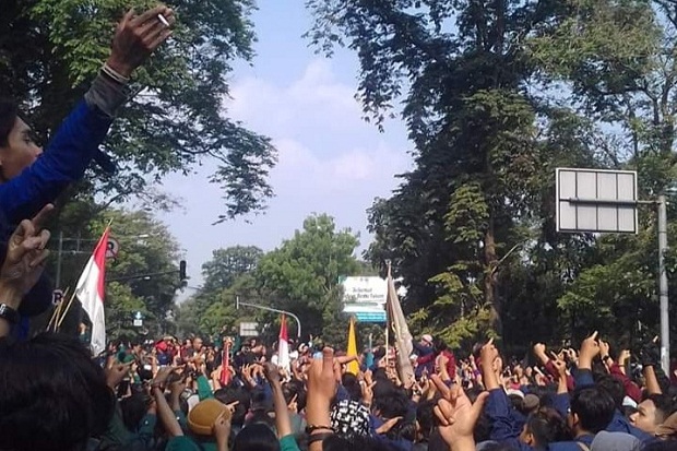 BEM Priangan Timur Ikut Unjuk Rasa di Gedung DPR/MPR RI Jakarta