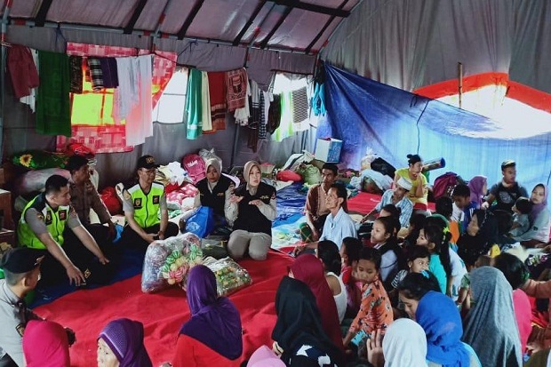 Korban Banjir dan Longsor Bogor Ikut Trauma Healing Polda Jabar