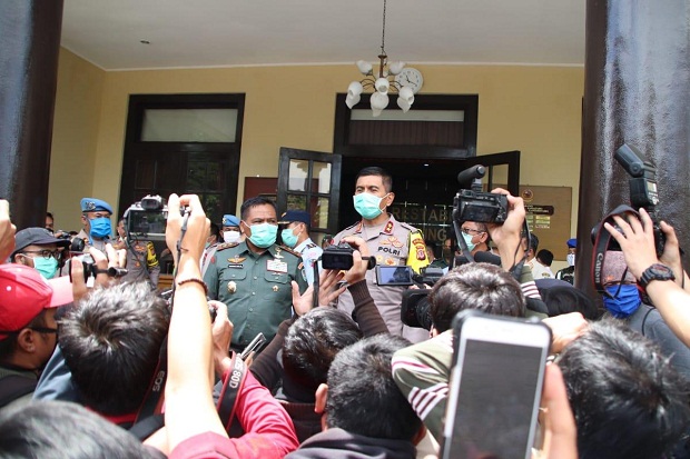 Polri-TNI Gelar Siapkan Cara Bertindak Jika Wabah Corona Memburuk di Kota Bandung