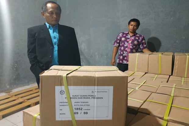 KPU Salatiga Terima 137.852 Lembar Surat Suara Pilpres 2019