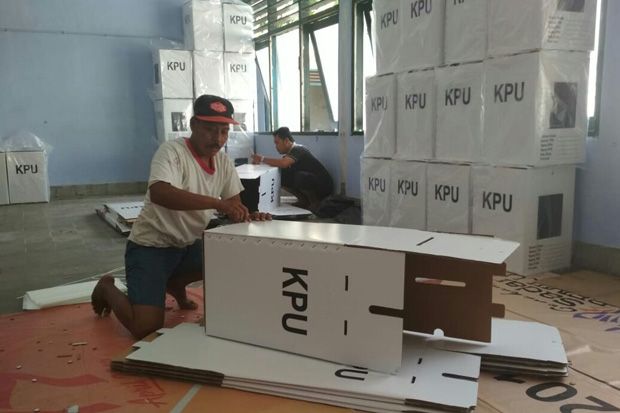 KPU Sleman Rakit 16.955 Kotak Suara Pemilu 2019