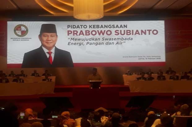 Pidato Kebangsaan, Prabowo Sebut Indonesia Sedang Terpuruk