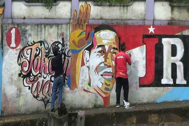 Wajah Jokowi dalam Seni Mural Seniman Kendal