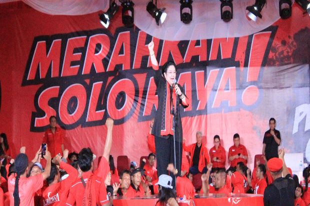 Kampanye Merahkan Solo Raya, Megawati Tolak Ajakan Golput