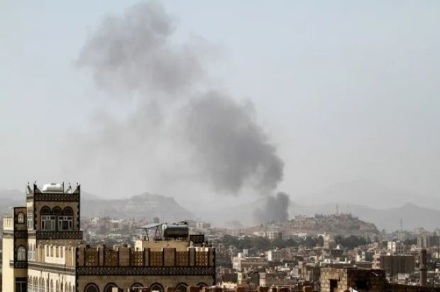 Jet-jet Tempur Koalisi Arab Bombardir Ibu Kota Yaman