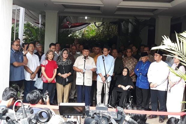 Sikap Prabowo Tetap Sama, Tolak Hasil Pilpres 2019 KPU