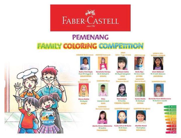 Faber-Castell Umumkan 13 Pemenang Nasional Lomba Gambar Family Colouring Competitions 2018/2019