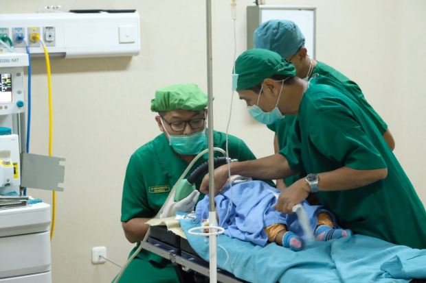 Bayi 3 Bulan Jalani Operasi Bibir Sumbing di RS Bhayangkara