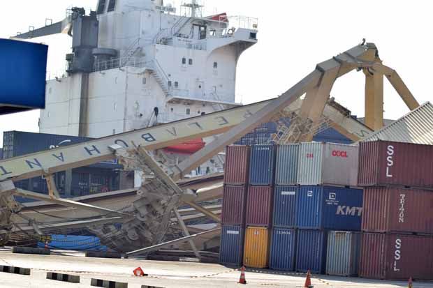 KSOP Pastikan Kapal Tabrak Container Crane Murni Kecelakaan