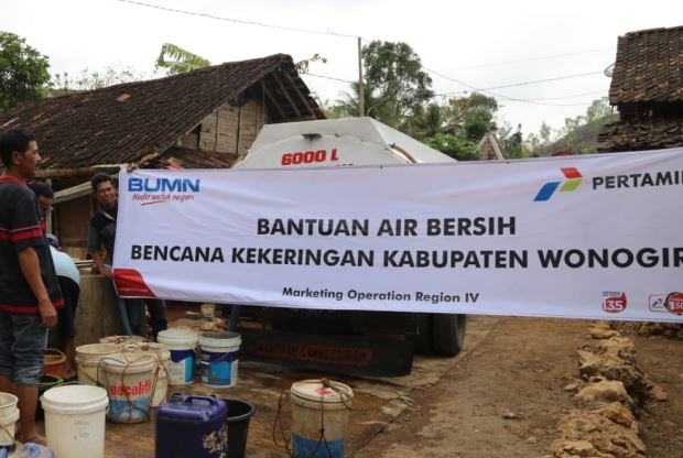 Pertamina Salurkan 600.000 Liter Air Bersih untuk Daerah Kekeringan Wonogiri
