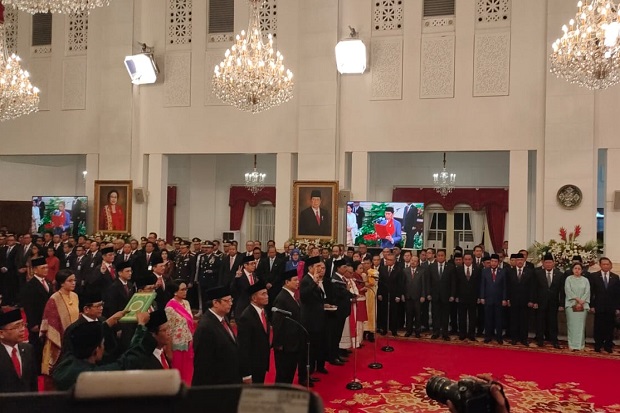 Sumpah Setia, Kabinet Indonesia Maju Resmi Dilantik Presiden Jokowi