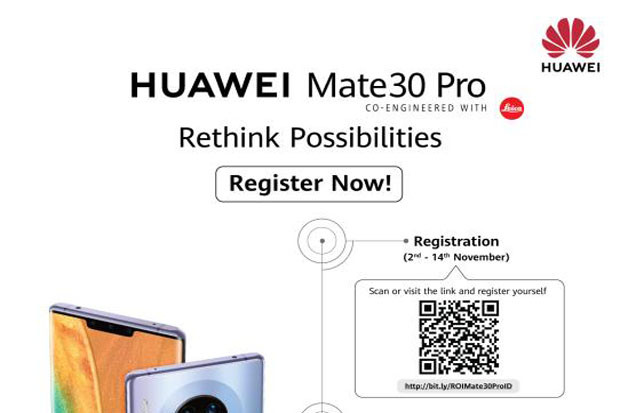 Pendaftaran Pre-Order Mate 30 Pro Dibuka Huawei Indonesia