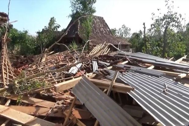Diterjang Puting Beliung, Tujuh Rumah di Boyolali Rata dengan Tanah