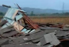 Angin Ribut, Eks Bangunan SMK Ambruk di Grobogan