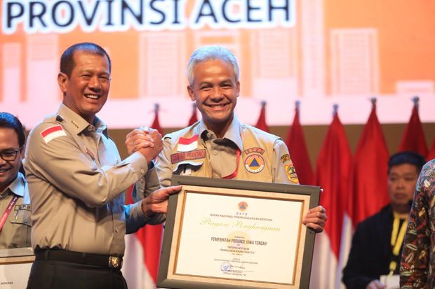 Aktif Penanggulangan Bencana, Jawa Tengah Diganjar Penghargaan BNPB