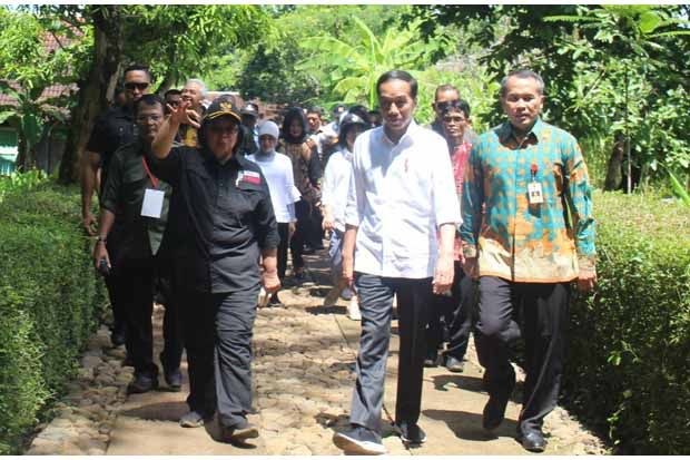 Jokowi Tanam Pohon di Daerah Tangkapan Air Waduk Gajah Mungkur