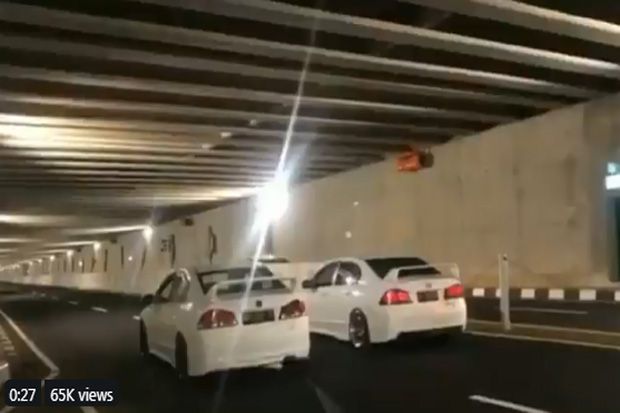 Video Viral, Mobil Sedan Balapan di Underpass bandara YIA